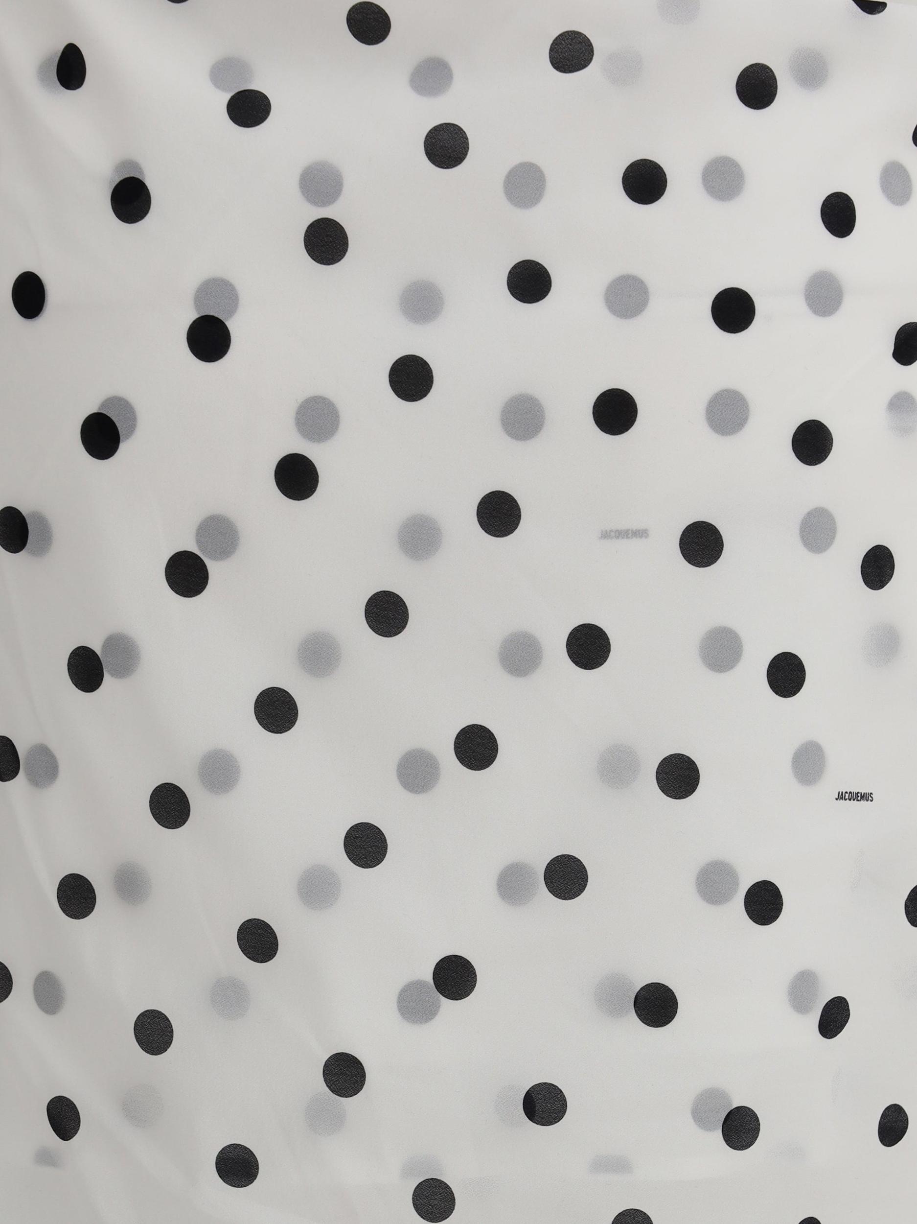 JACQUEMUS Women Rita Pois Long Dress In White Product Image