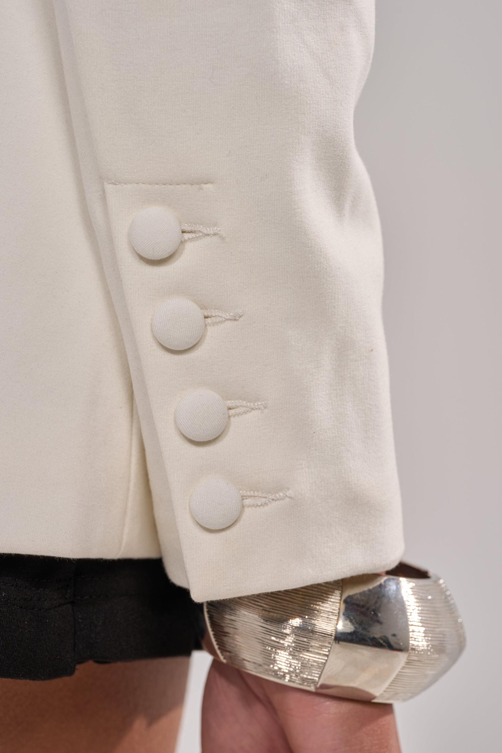 PARTY IN THE BACK CUTOUT BLAZER IN WHITE Product Image