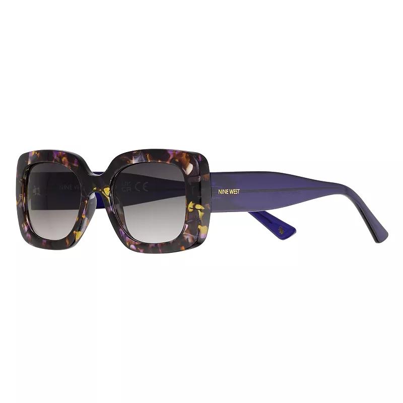 Women's Nine West 58mm Cateye Sunglasses, Blue Tort Product Image