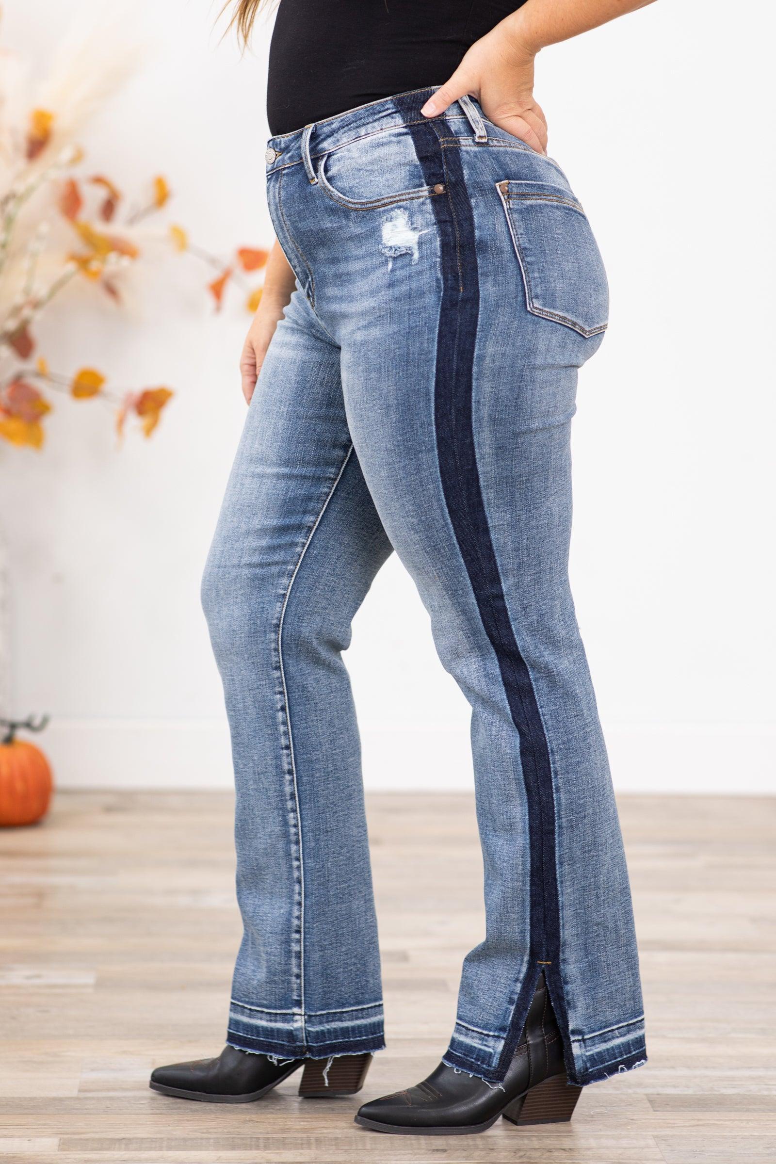 Judy Blue Contrast Side Seam Jeans Product Image