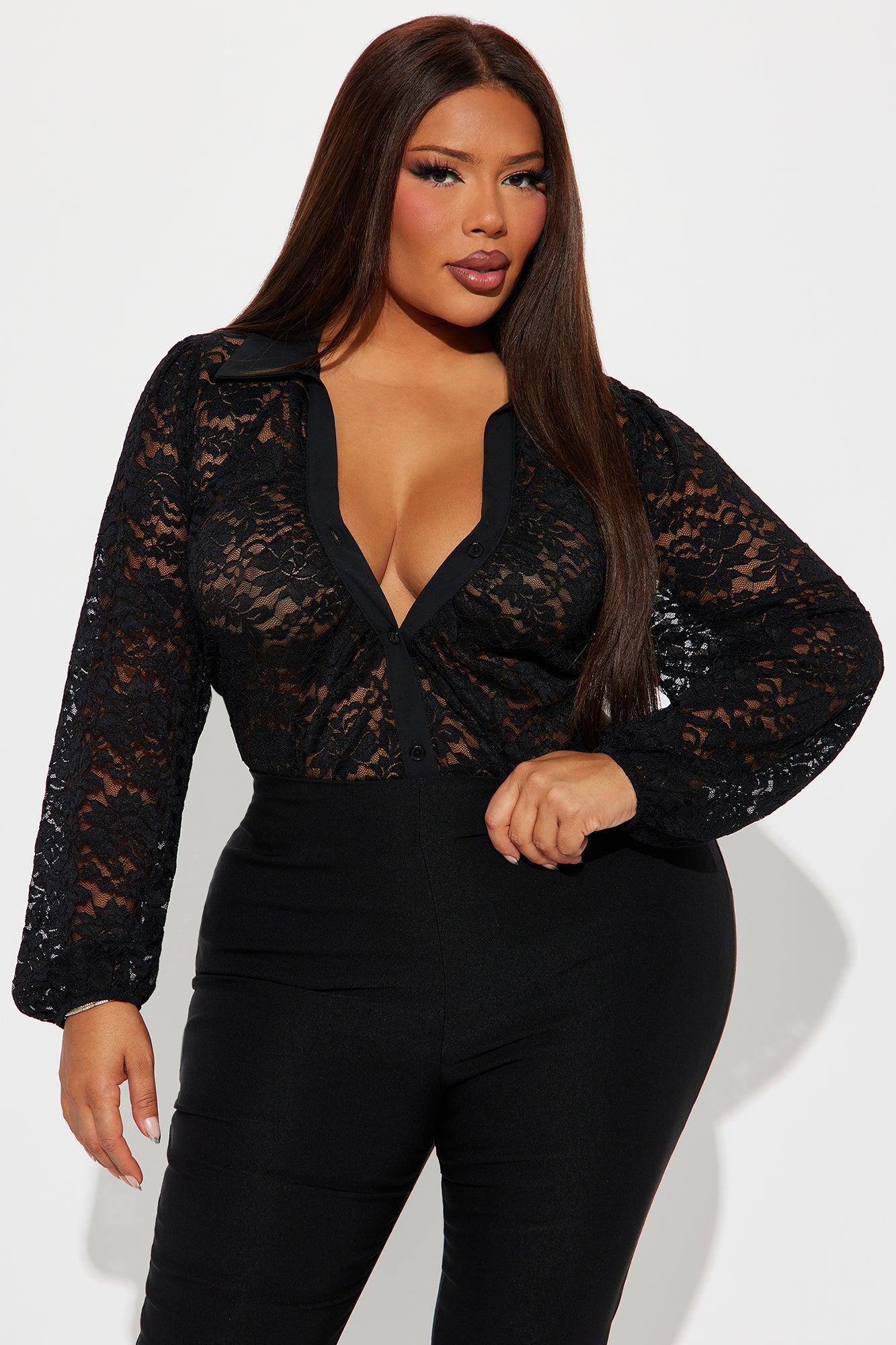 Adelina Lace Top - Black Product Image