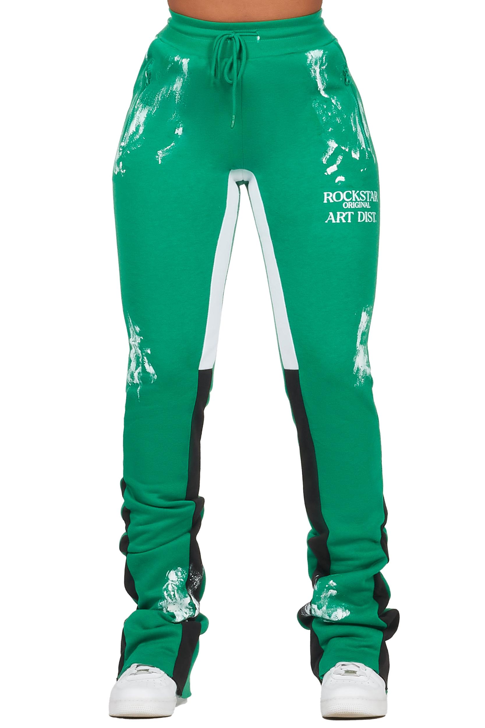 Filipa Green Stacked Flare Pant Female Product Image