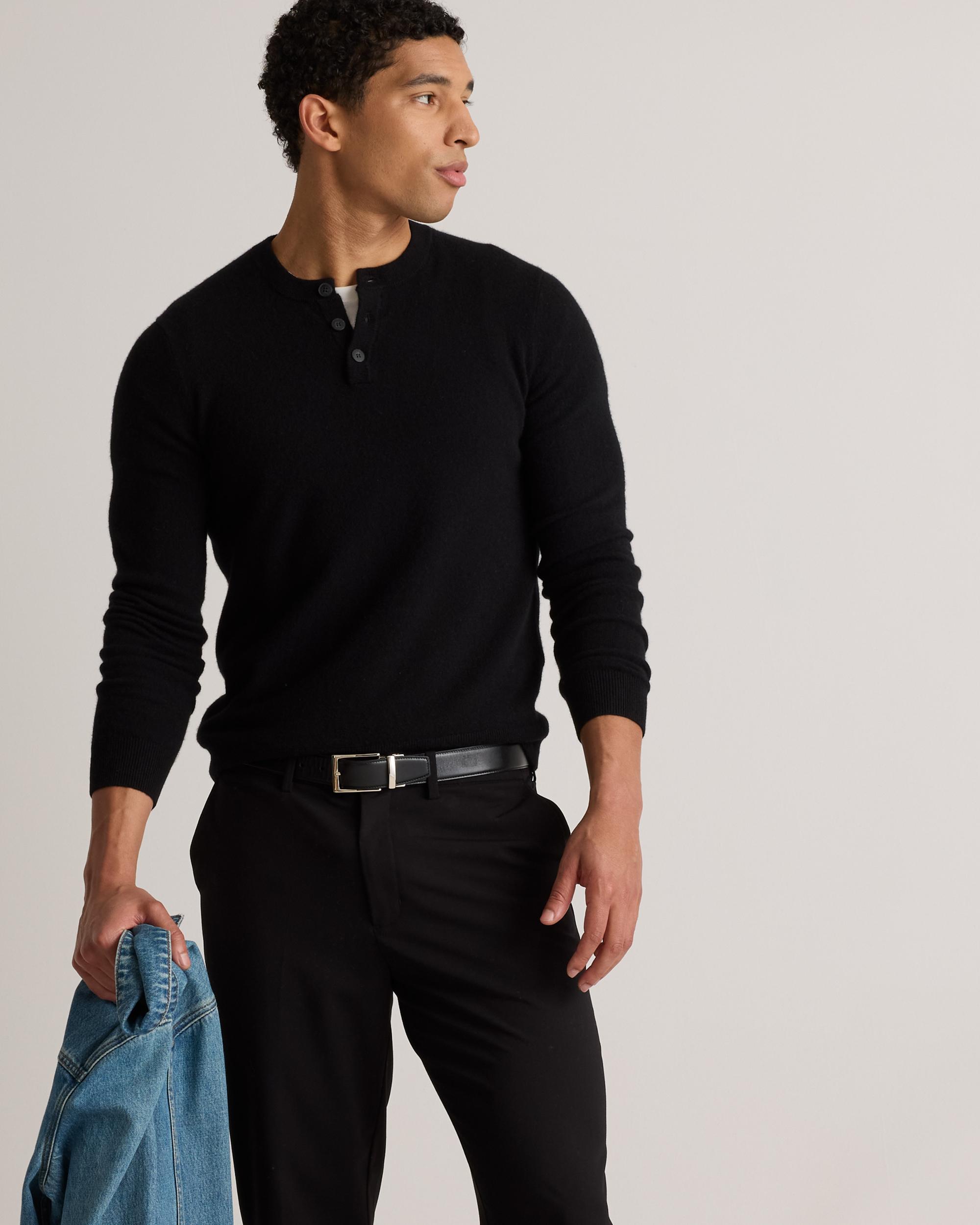 Quince | Men's Mongolian Cashmere Henley Sweater Product Image