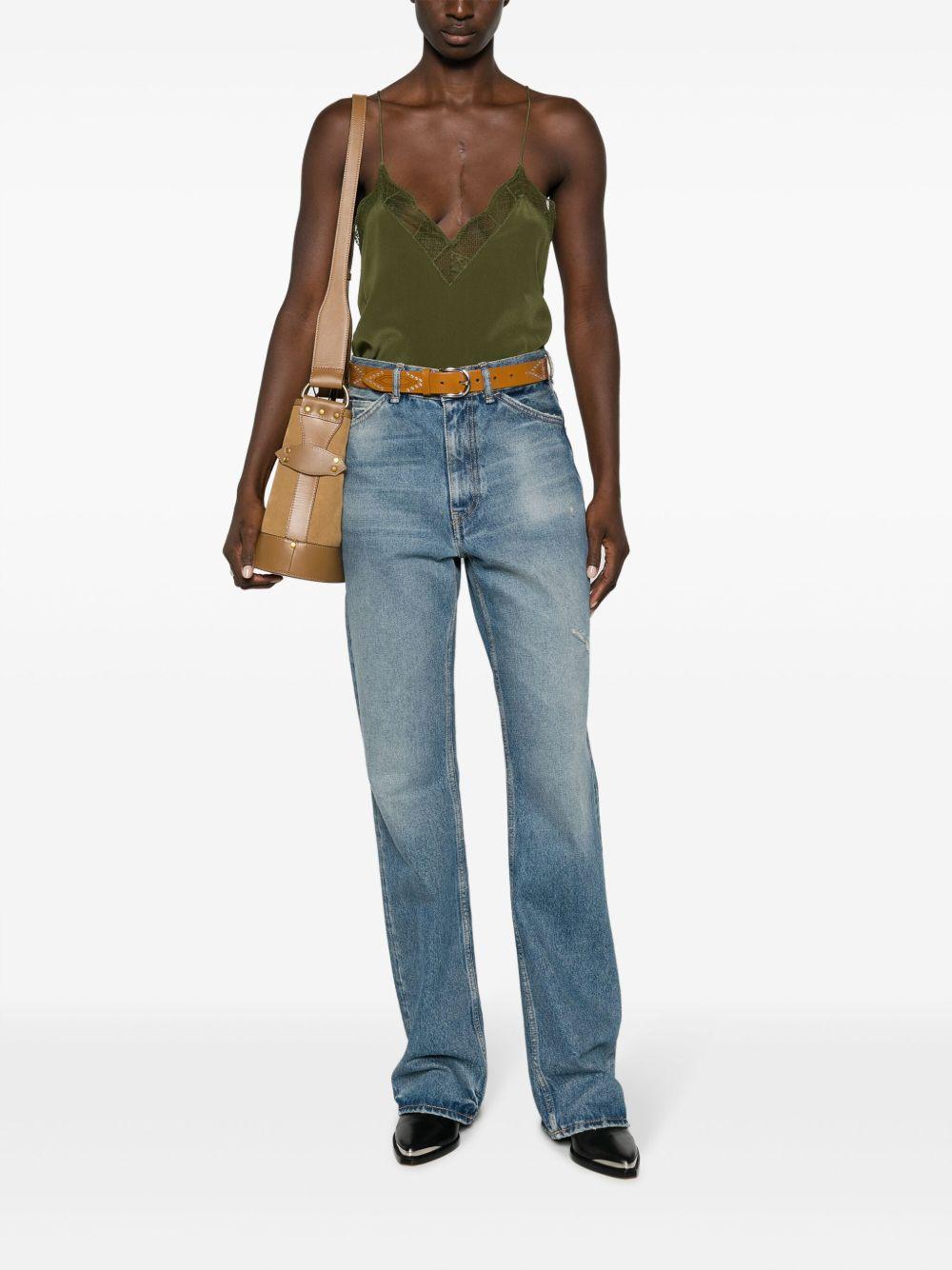 lace-trim silk cami top Product Image