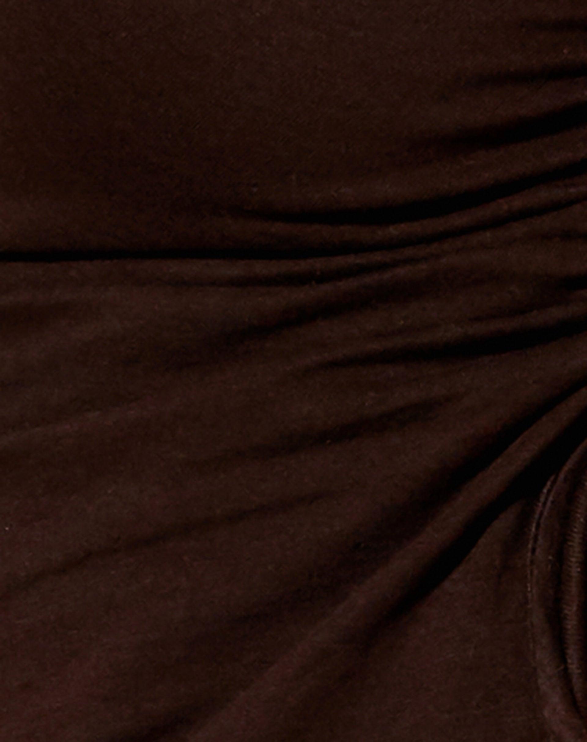 Dapa Crop Top in Lycra Bitter Chocolate Product Image