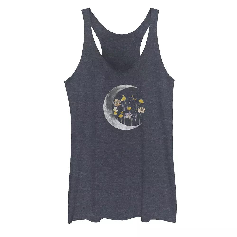 Juniors' Night Moon Flower Galactic Tank Top, Girl's,  Product Image