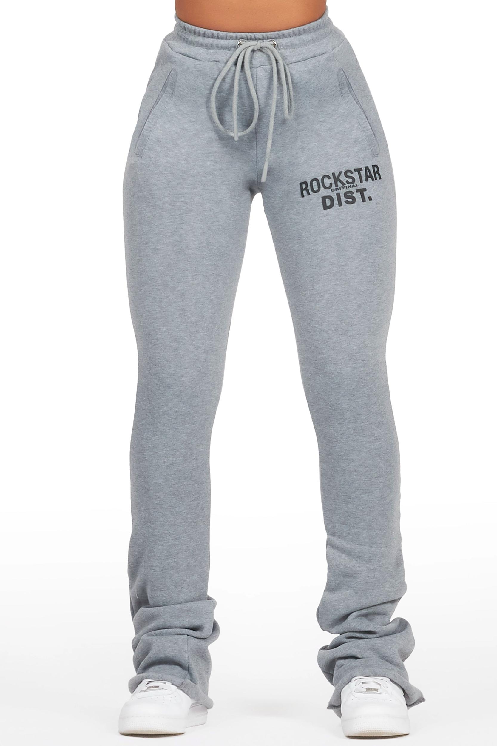 Juliana Heather Grey Super Stacked Track Pant Female Product Image
