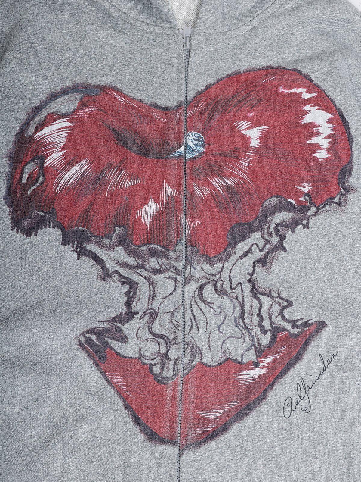 Aelfric Eden Flame Apple Graphic Zip Up Hoodie Product Image