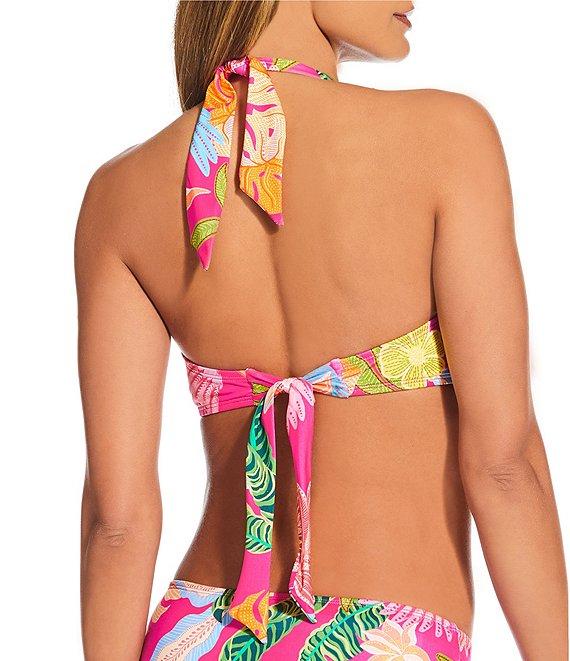 Gibson & Latimer Rainforest Jungle Side Shirred Mid Rise Swim Bottom Product Image