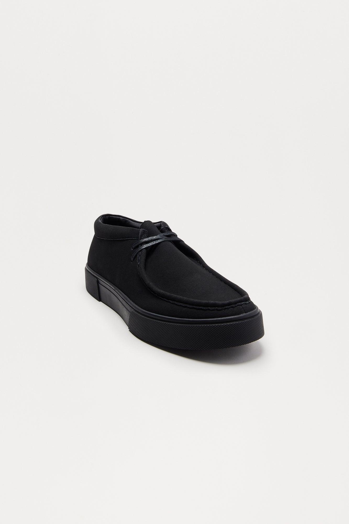 Lace Up Moccasin - Black Product Image