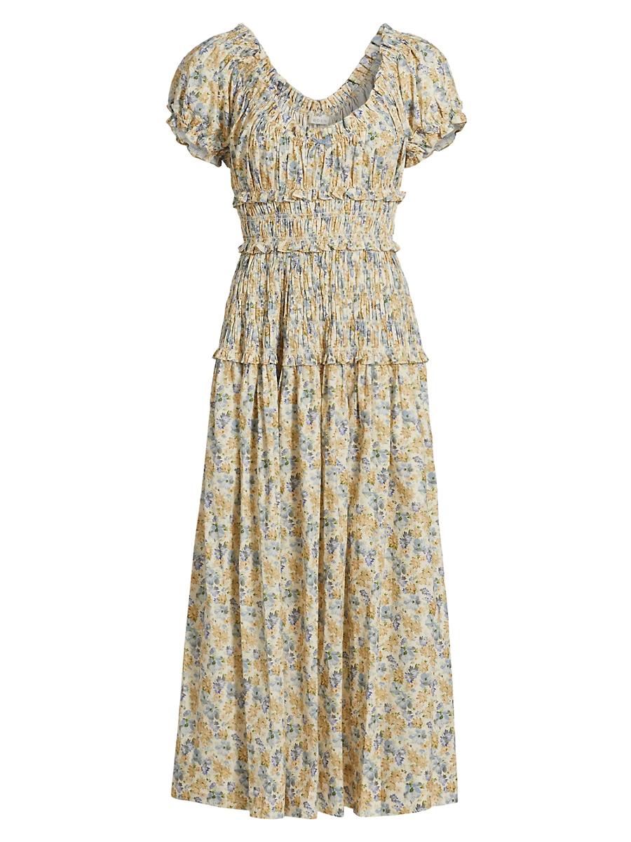 Womens Leanne Floral Cotton Maxi Dress Product Image