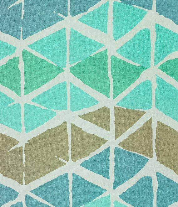 Multiple Plus Size Georgette Printed 3/4 Sleeve Drapey Open-Front Jacket Product Image