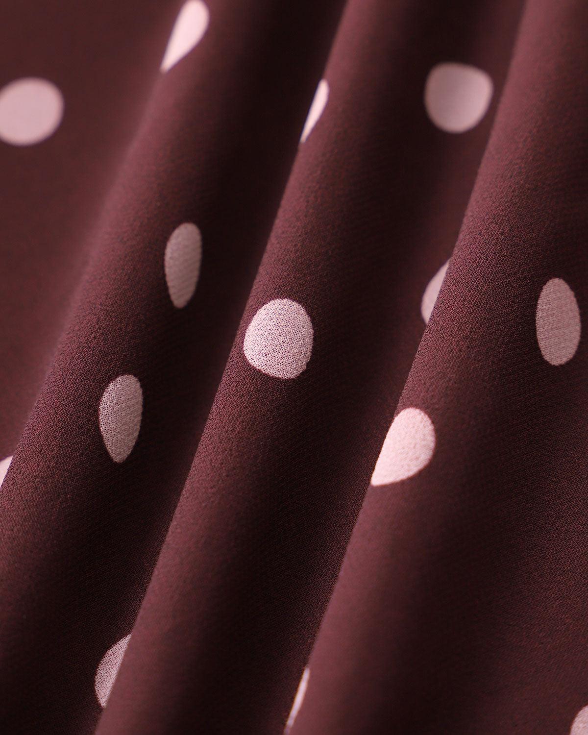 Purple Polka Dot V Neck Maxi Dress Product Image
