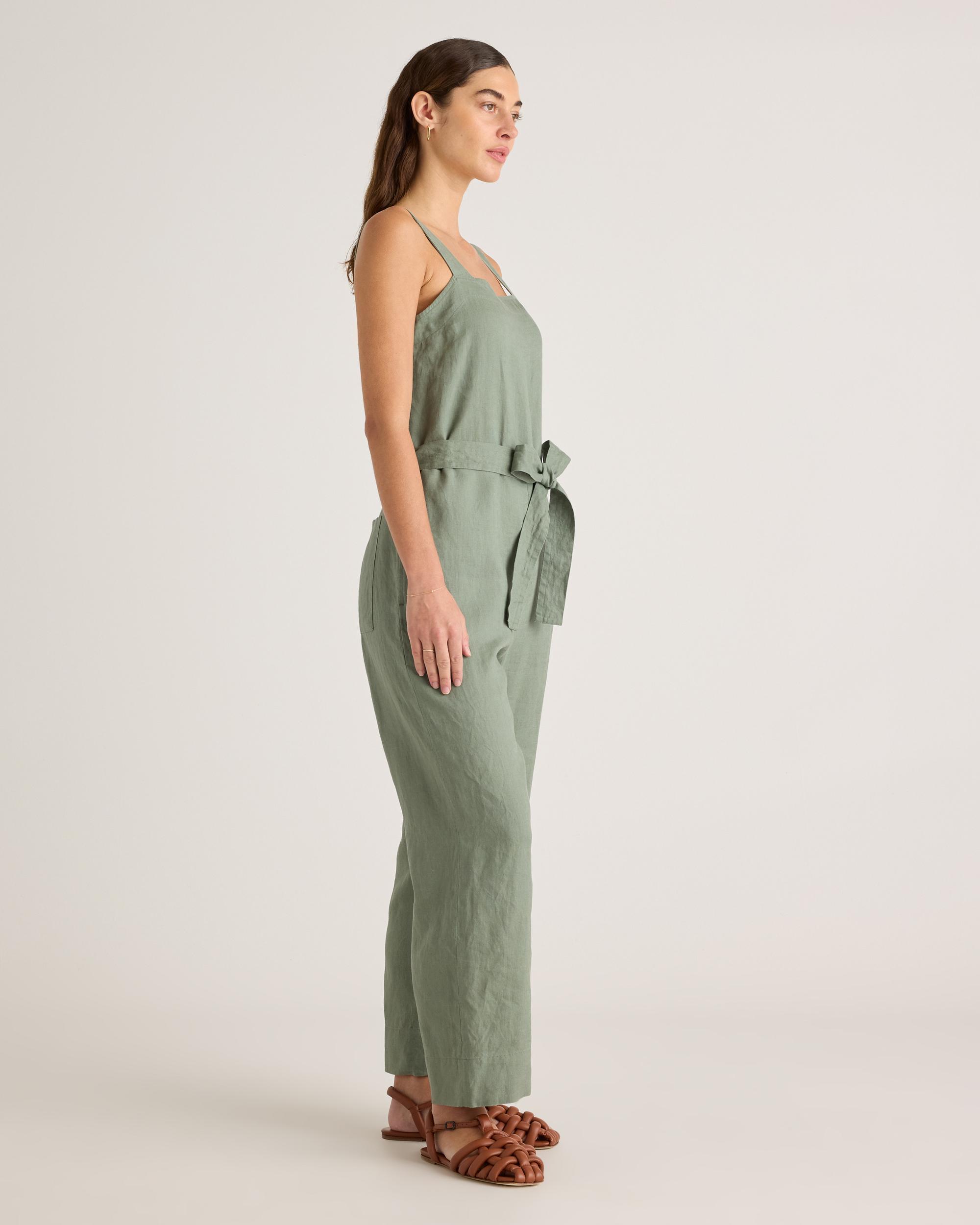 Quince | Women's 100% European Linen Square Neck Jumpsuit Product Image