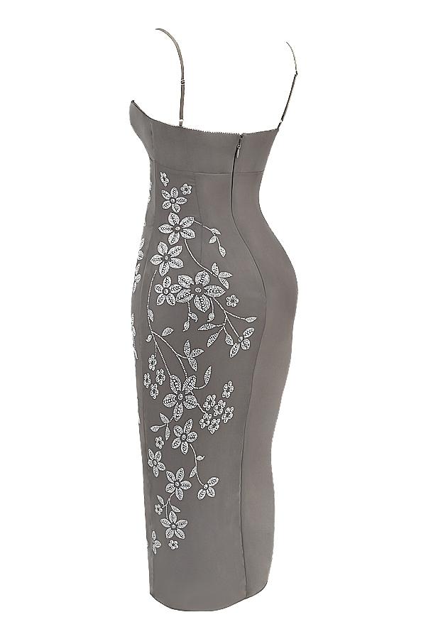 Blanca  smoke crystal embellished midi dress - sale Product Image