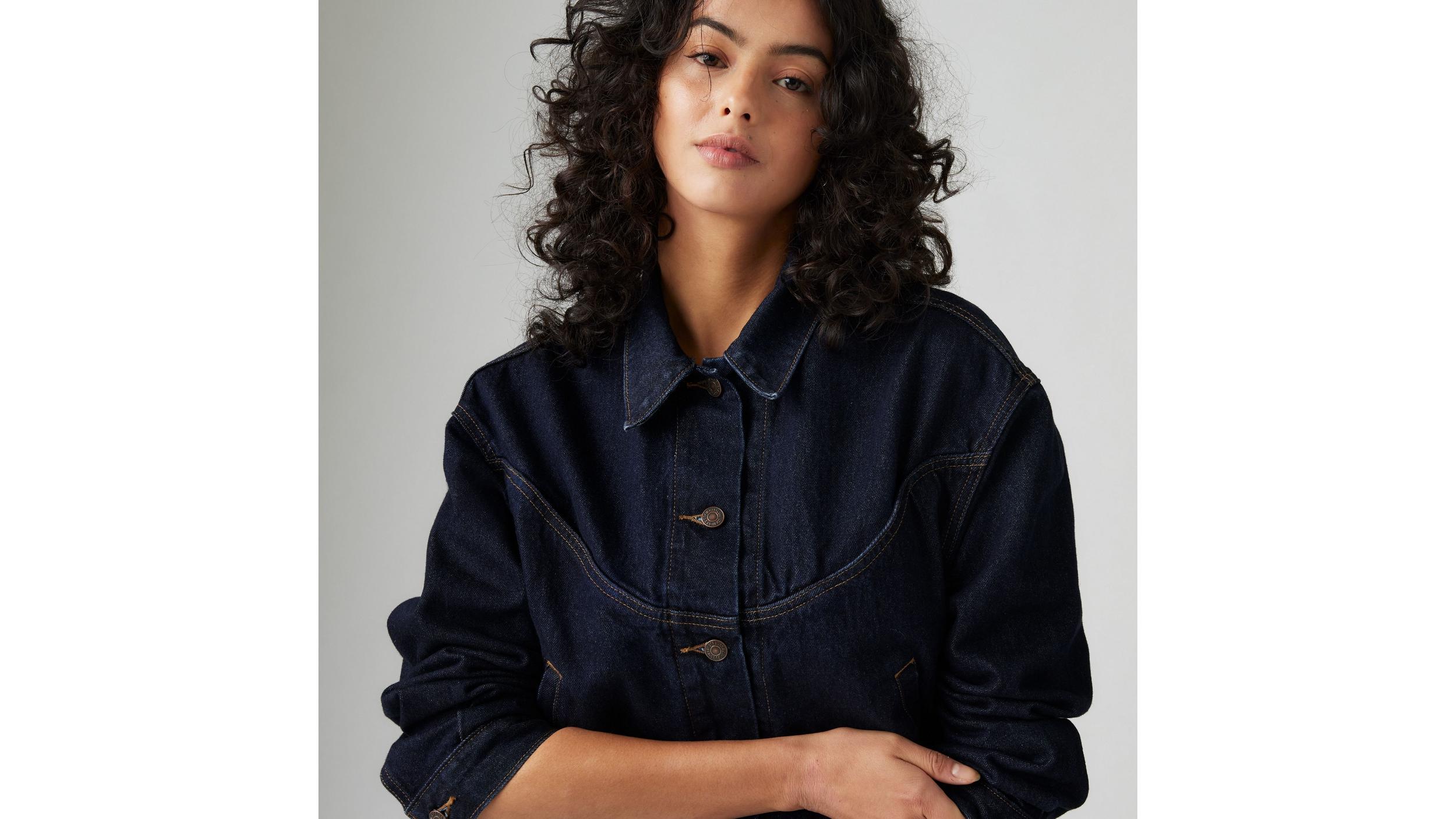 Shrunken '90s Western Trucker Jacket Product Image