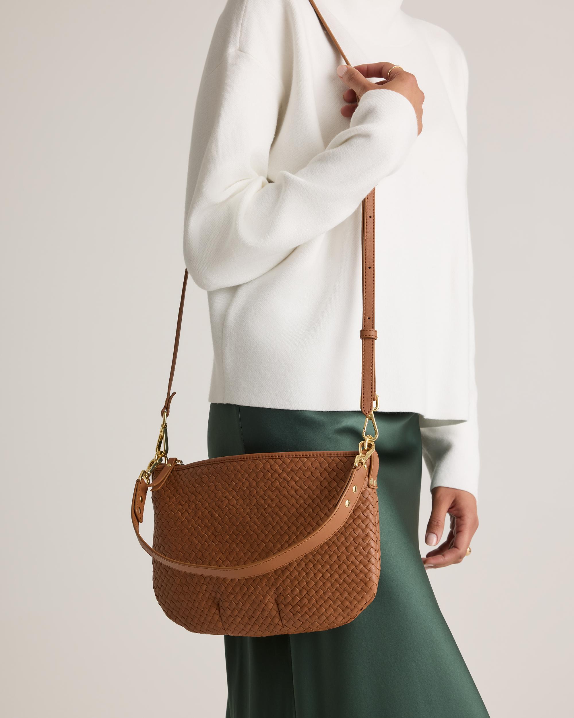 Quince | Women's Italian Handwoven Leather Mini Shoulder Bag Italian Leather Product Image