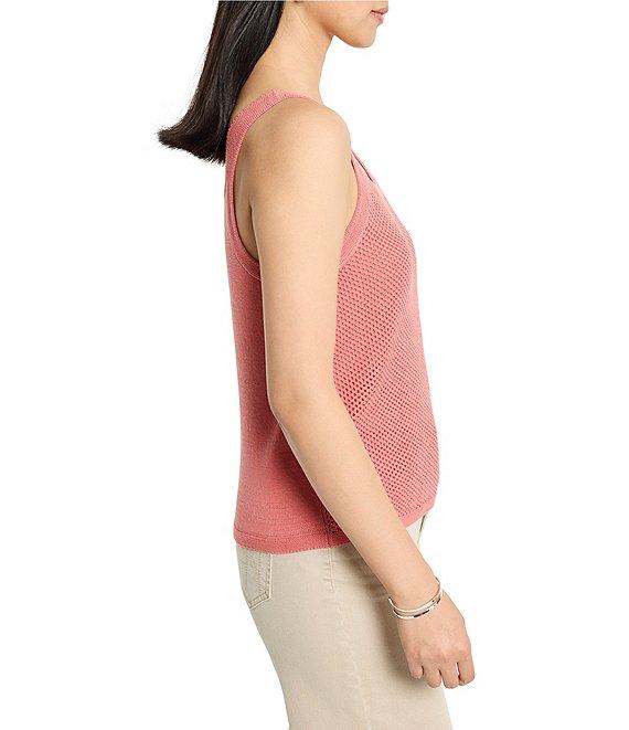 NIC + ZOE Mesh Stitch Scoop Neck Sleeveless Tank Product Image
