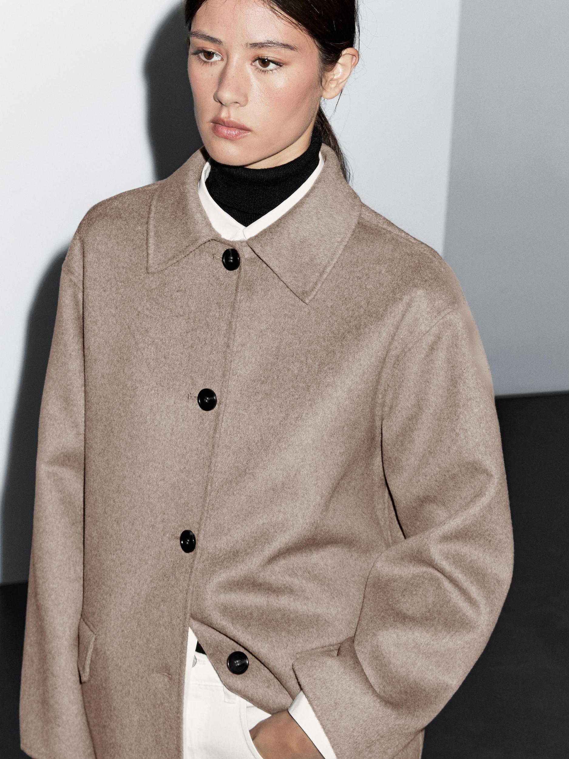 Medium wool blend coat Product Image