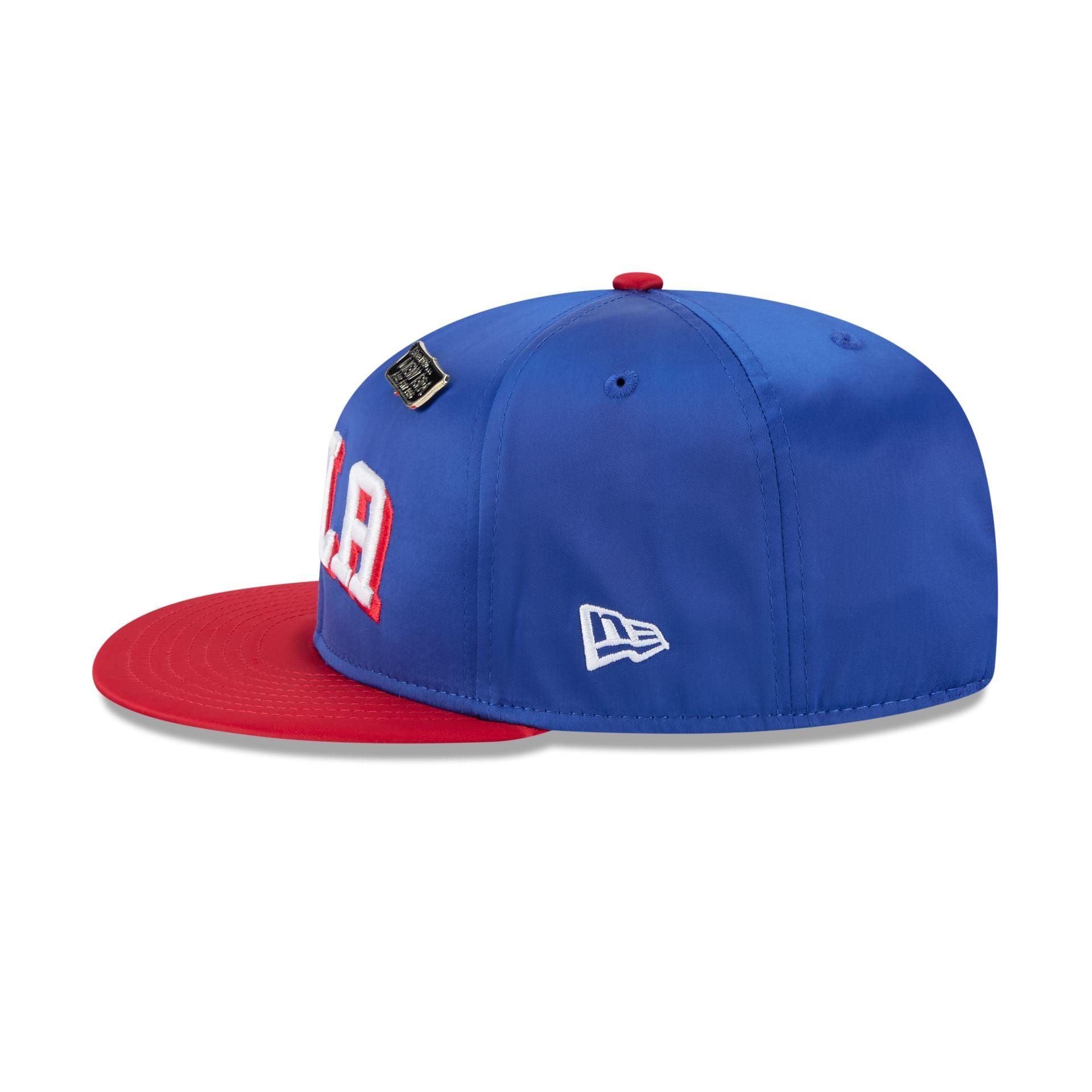 Philadelphia 76ers Satin Pin 9FIFTY Snapback Hat Male Product Image
