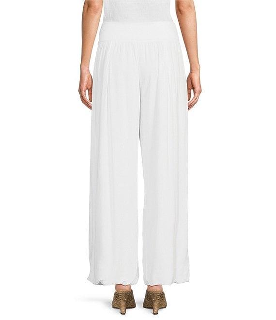 M Made in Italy Pull-On Pleated Ankle Coordinating Wide Leg Pants Product Image