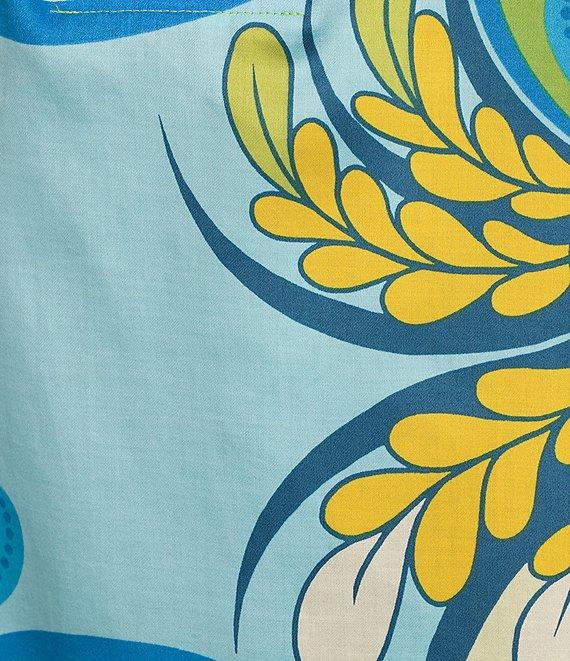 Foxcroft Plus Size Alicia Cotton Sateen Multi Flower Collage Print Split V-Neck 3/4 Sleeve Top Product Image