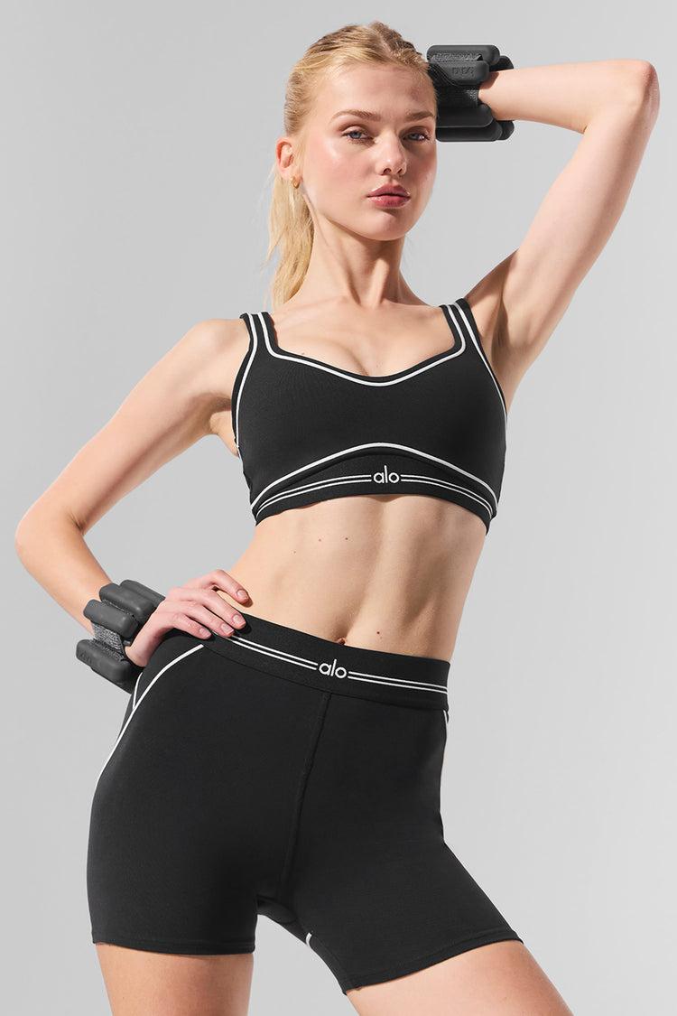 4” Airbrush High-Waist Heart Throb Short - Black/White Female Product Image