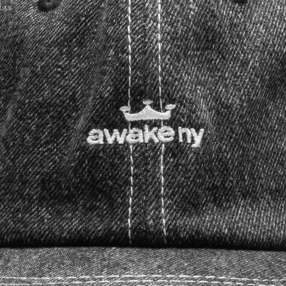 Crown Logo Denim Hat - Black Product Image