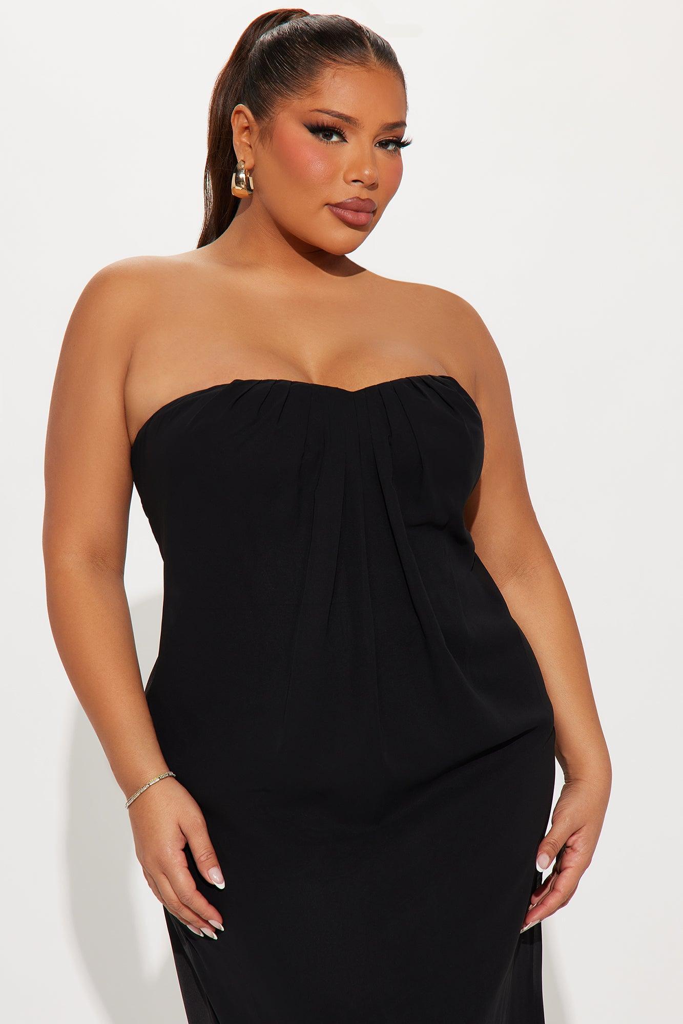 Hayley Strapless Maxi Dress - Black Product Image