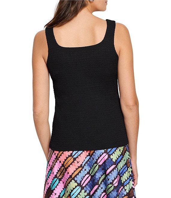 NIC + ZOE Bubble Knit Square Neck Sleeveless Tank Product Image