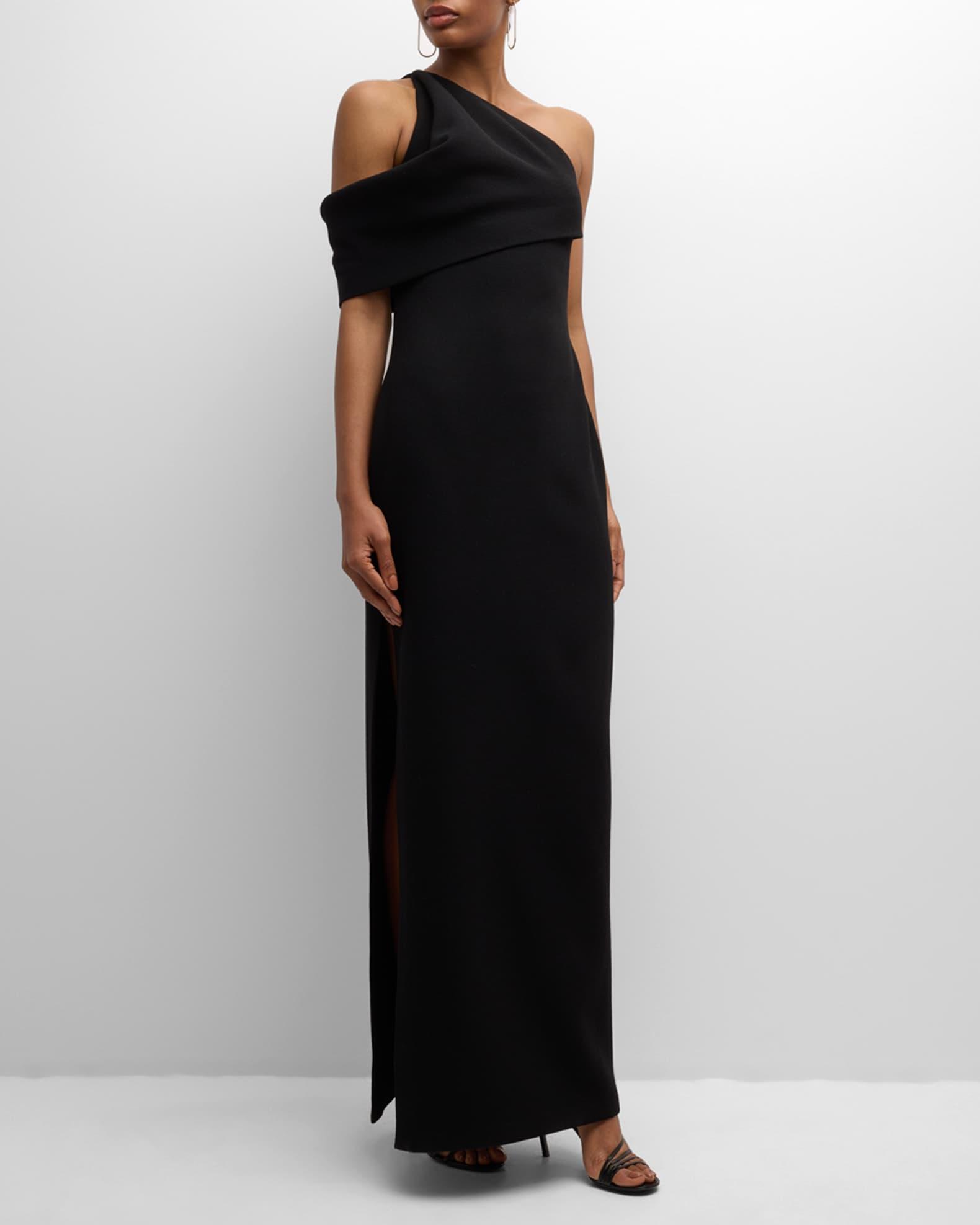 The Romee Draped One-Shoulder Column Gown Product Image