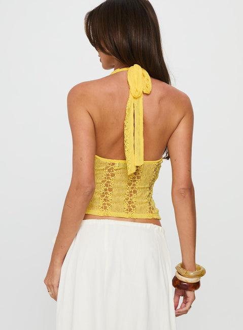 Cruizer Halter Top Yellow Product Image