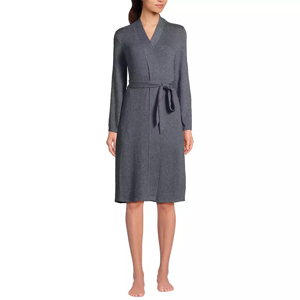 Women's Lands' End Cozy Faux Cashmere Robe,  Product Image