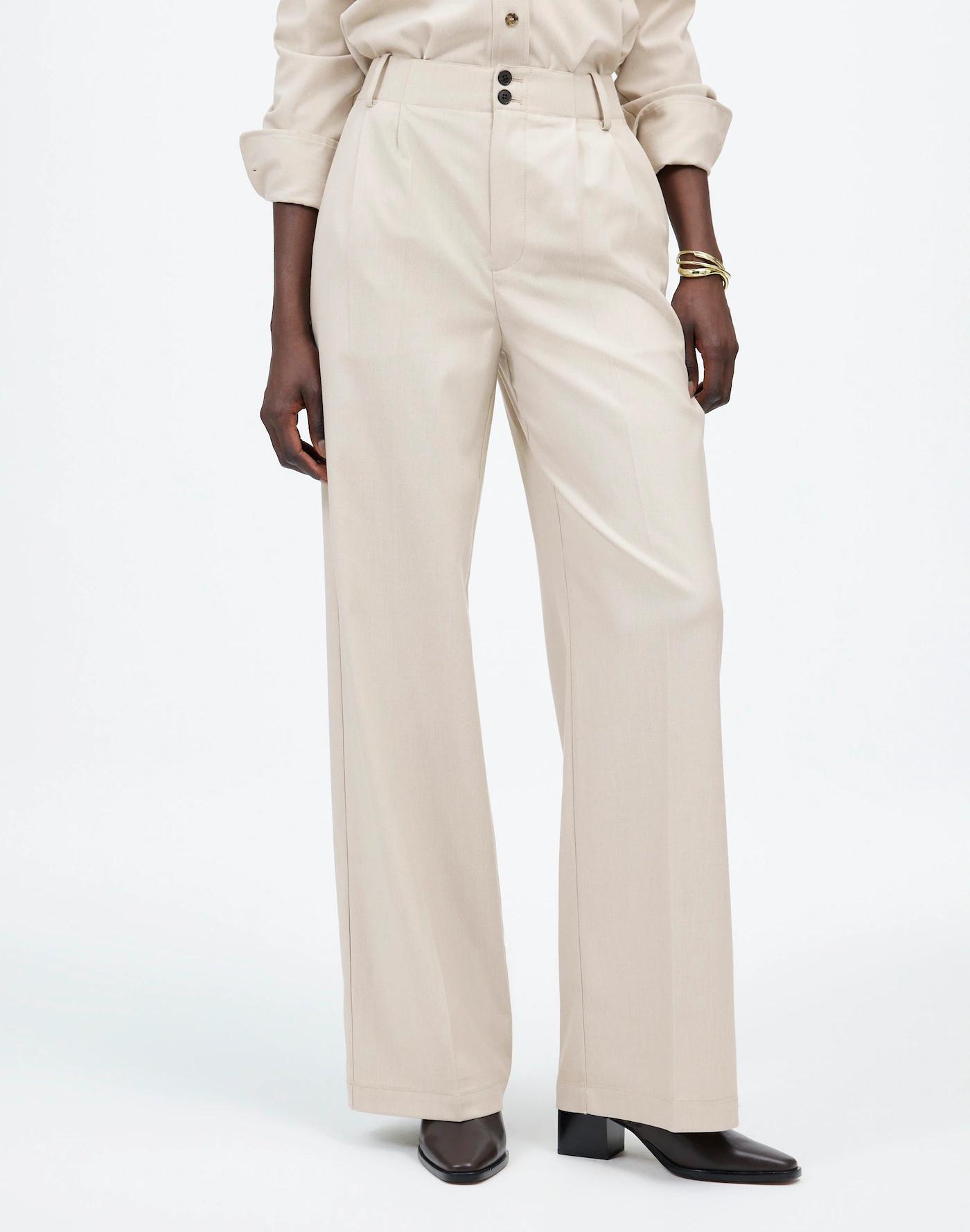 The Tall Harlow Wide-Leg Trouser in Brushed Twill Product Image