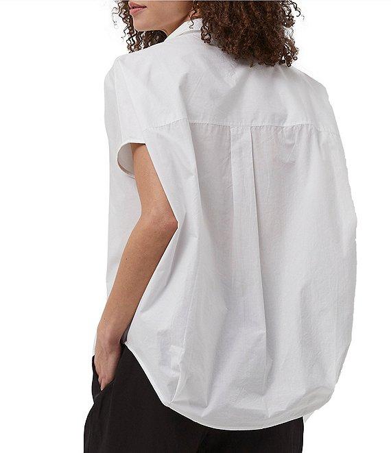 French Connection Cele Rhodes Point Collar Neck Short Sleeve Shirt Product Image