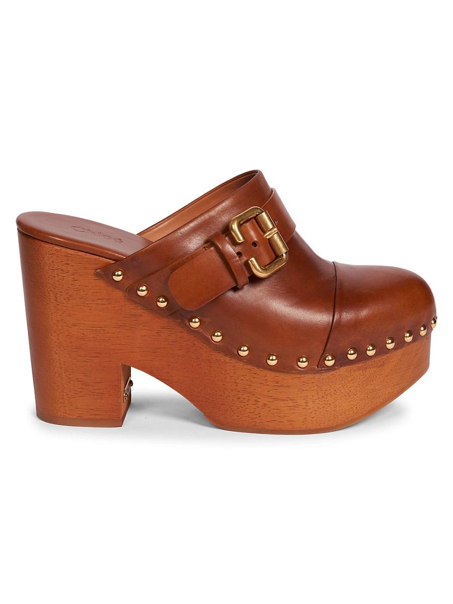 Chloe Womens Jeannette Studded Clogs Product Image
