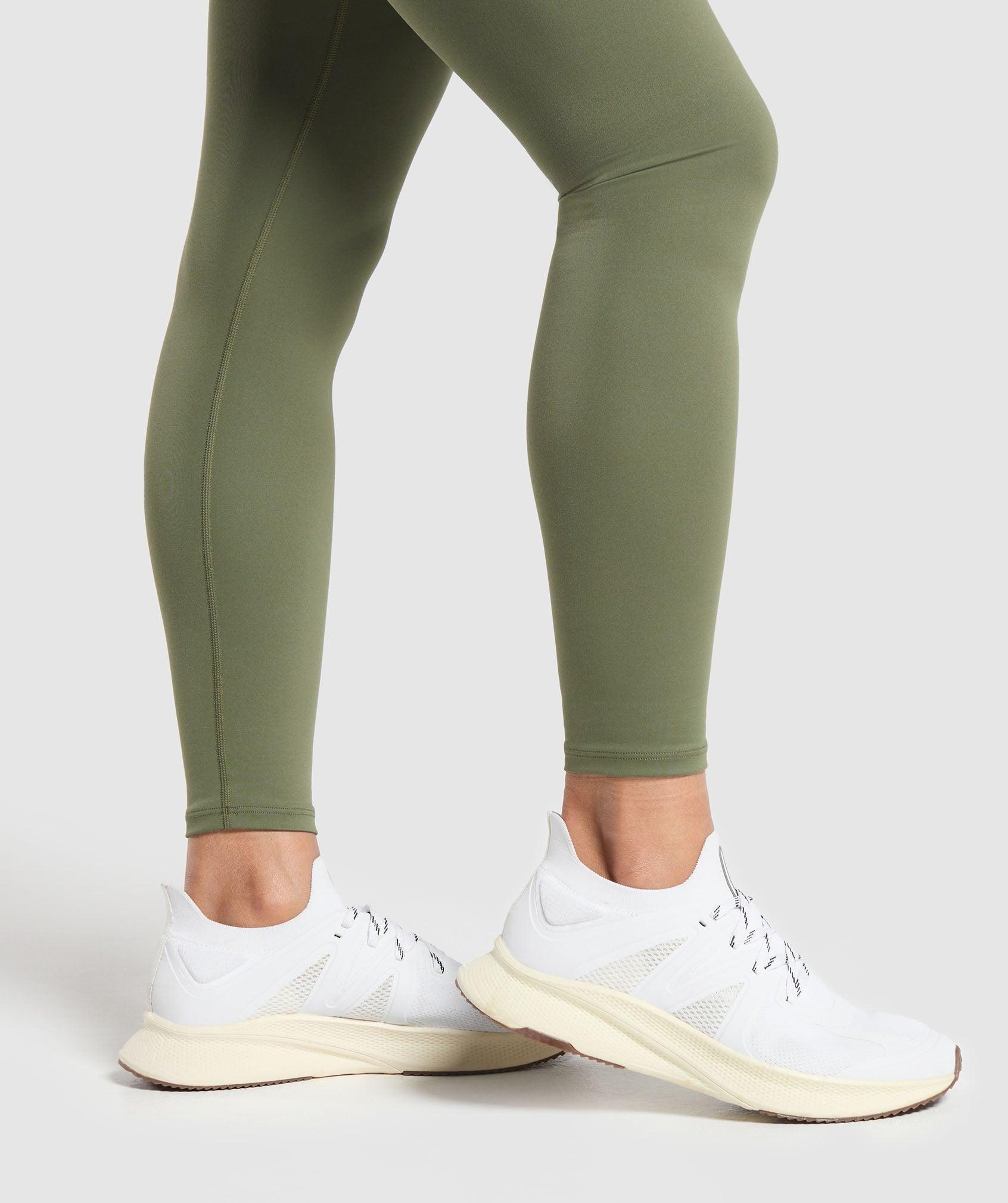 Gymshark Everyday Foldover Leggings - Core Olive Female Product Image