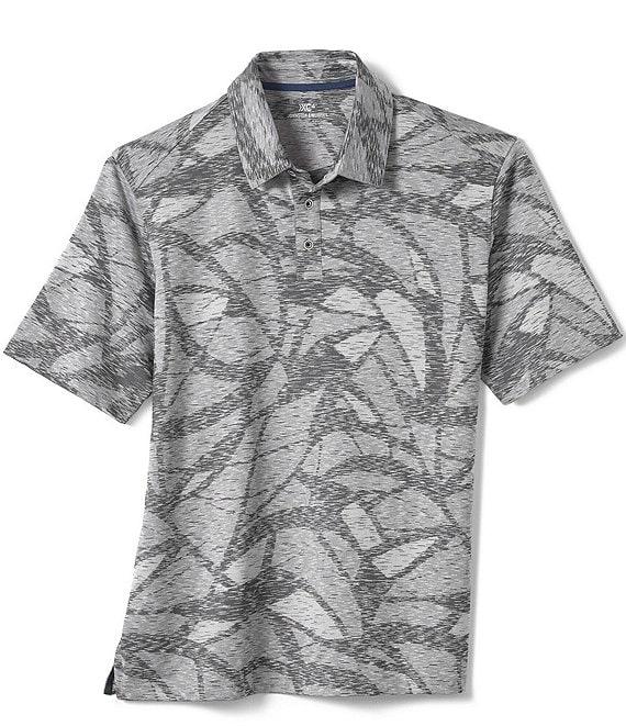 Johnston & Murphy XC4 Performance Stretch Large Geo Print Short Sleeve Polo Shirt Product Image