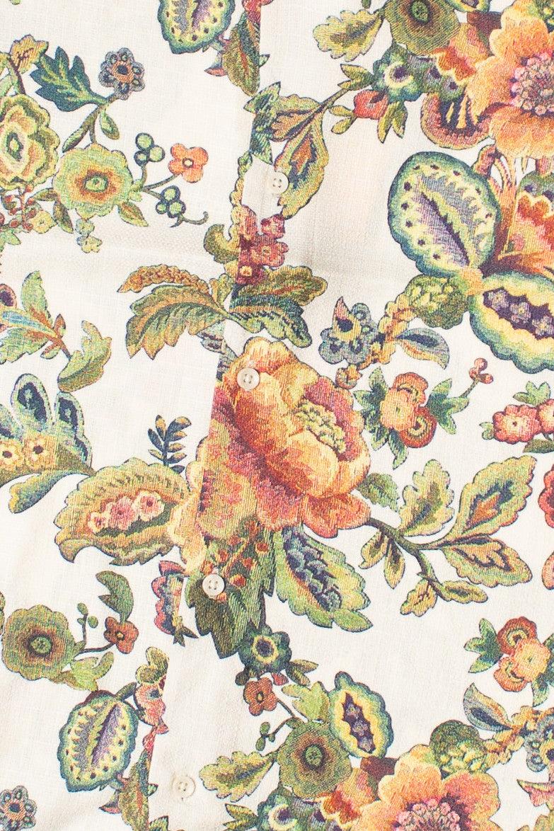 Tapestry Style Floral Button Up Shirt Product Image