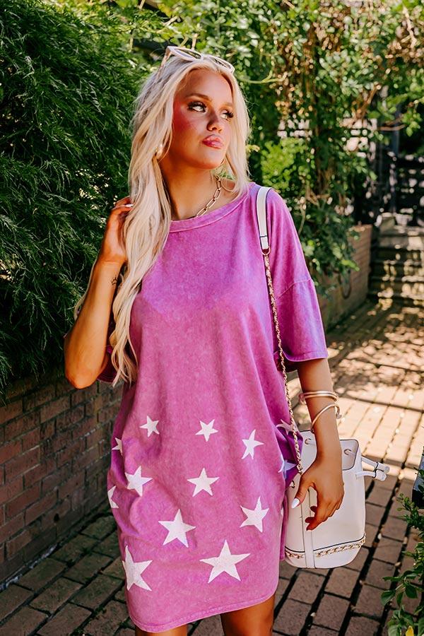 Watch The Stars Mineral Wash Dress Product Image