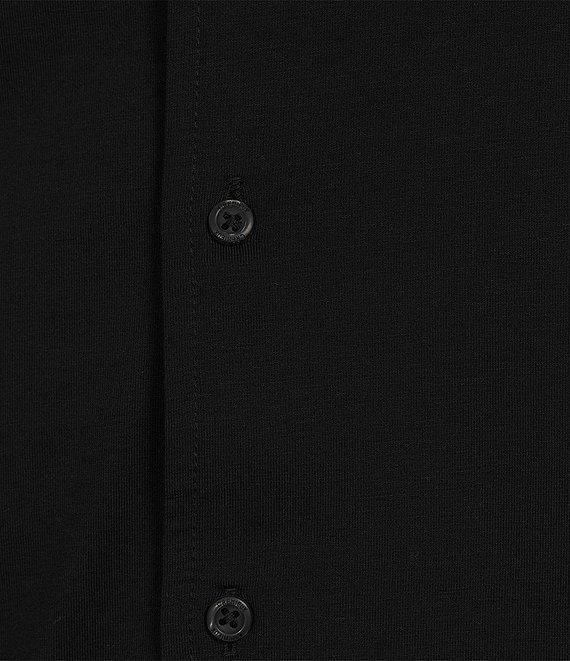 Cremieux Blue Label Stretch Jersey Solid Short Sleeve Coatfront Shirt Product Image