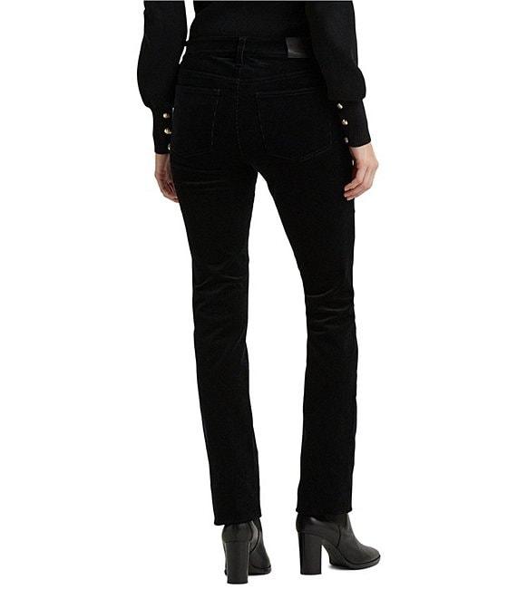 Lauren Ralph Lauren Stretch Corduroy Mid Rise Straight Pants Product Image
