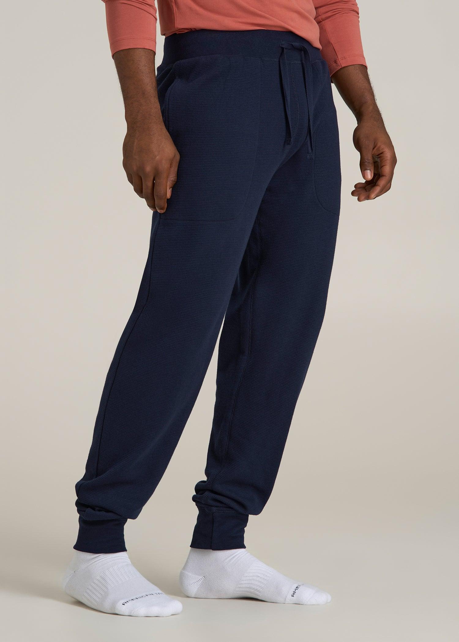 Waffle-Knit Lounge Jogger for Tall Men in Patriot Blue Male Product Image