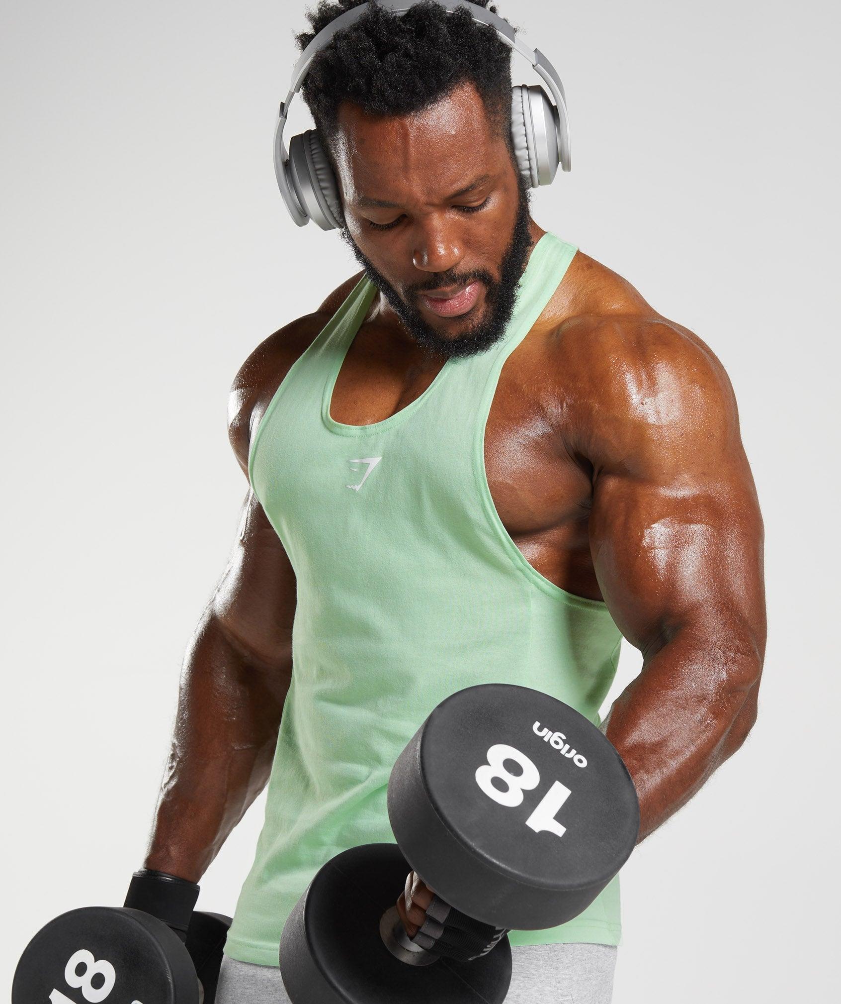 Gymshark React Stringer - Aloe Green Male Product Image