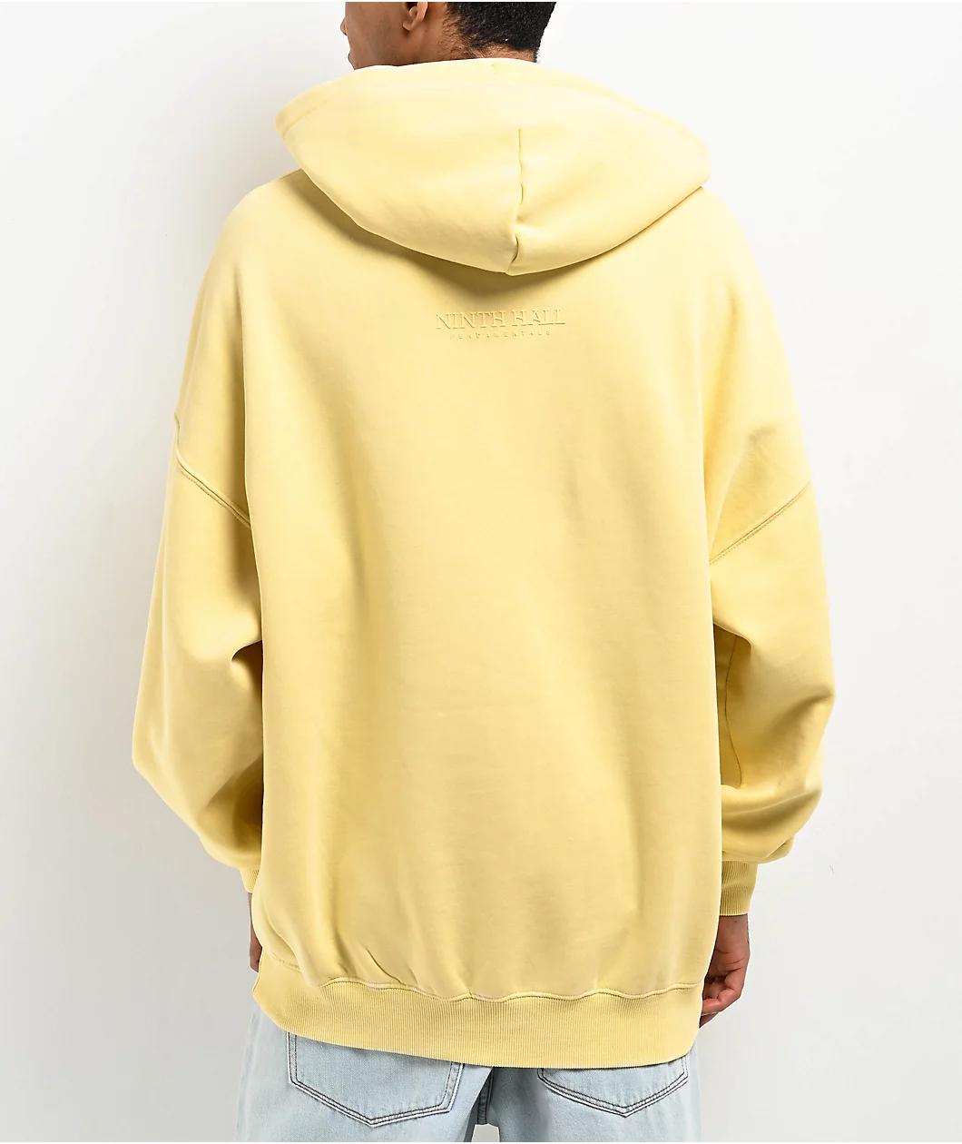 Ninth Hall Fundamentals Oversized Tan Boxy Hoodie Product Image