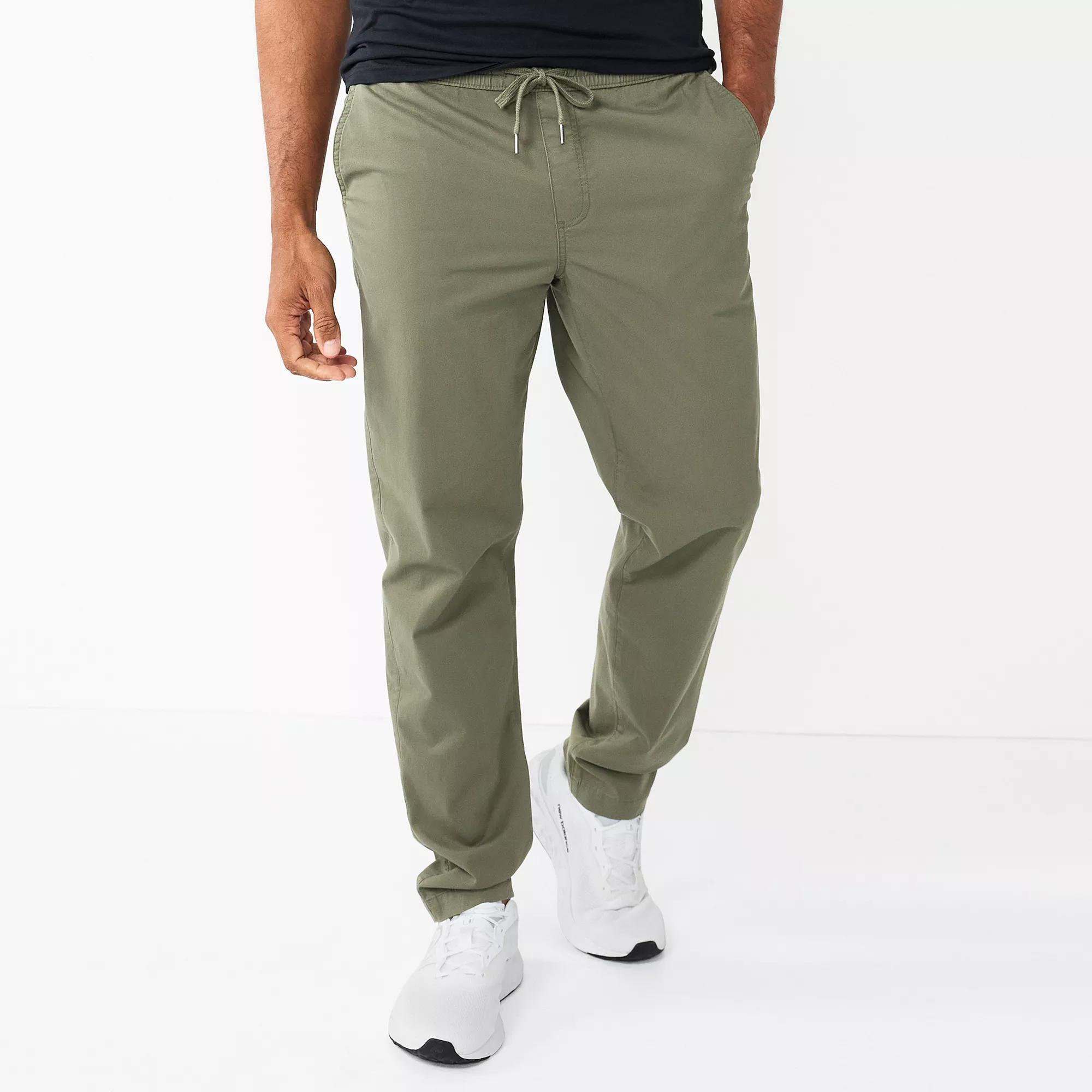Mens Sonoma Goods For Life Slim-Fit Pull-On Pants Dusty Green Product Image
