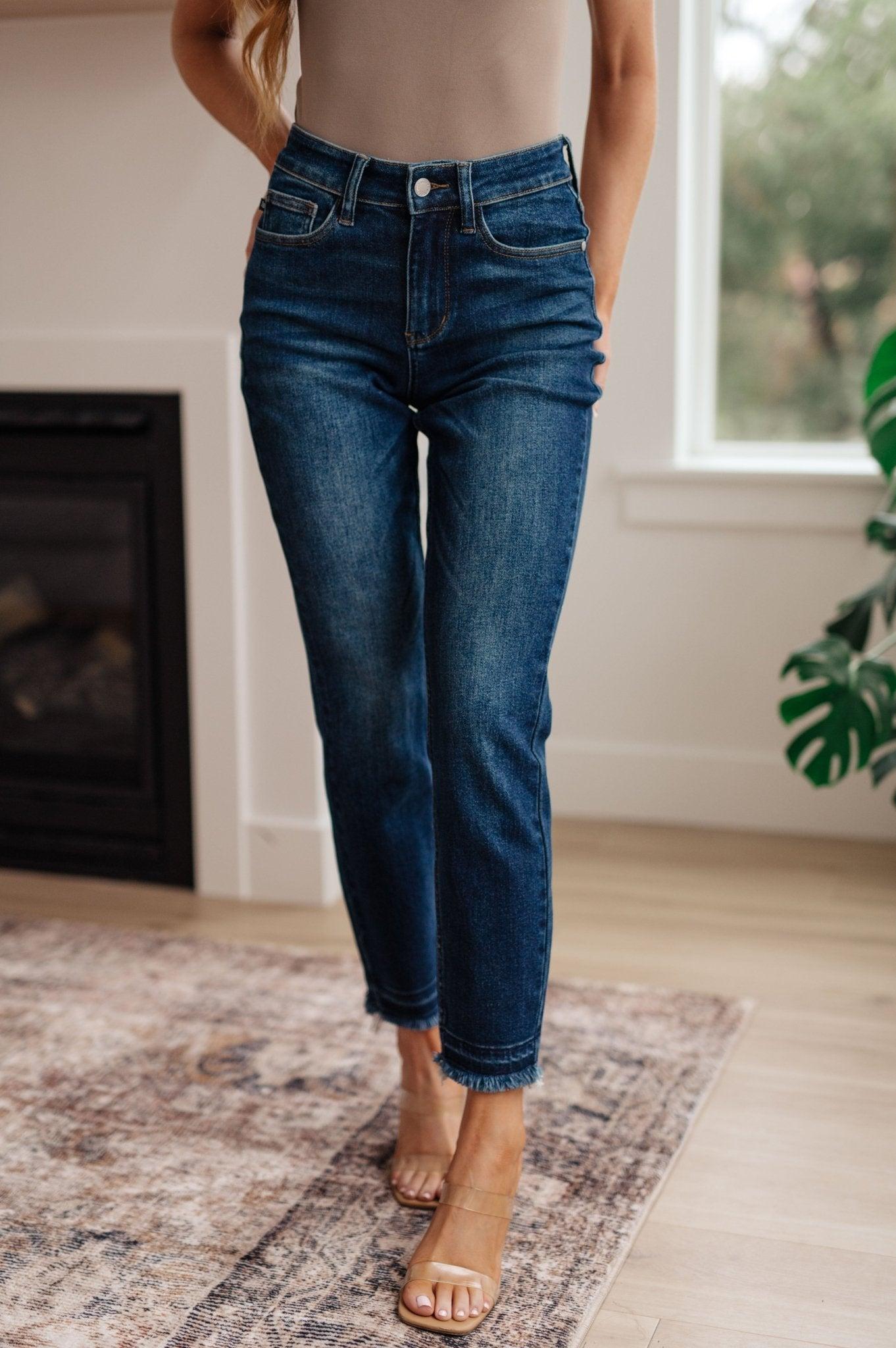 Phillipa High Rise Release Hem Slim Jeans (Online Exclusive) Product Image