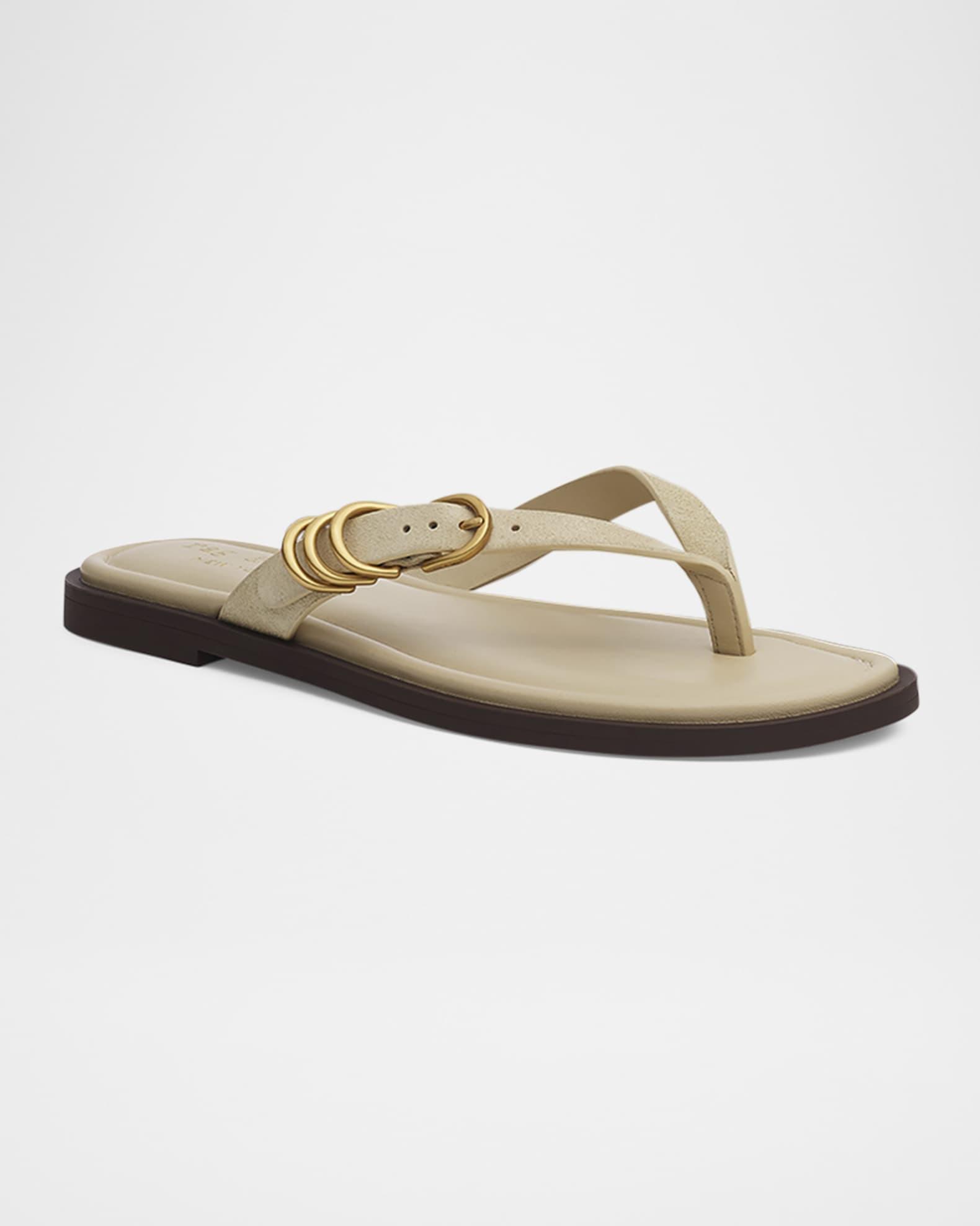 Gia Suede Thong Sandals Product Image