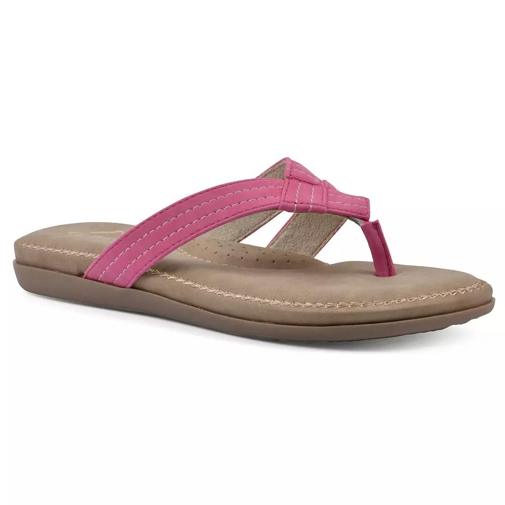 Cliffs by White Mountain Fateful Women's Comfort Thong Sandals, Size: 11, Pink Nubuck Product Image