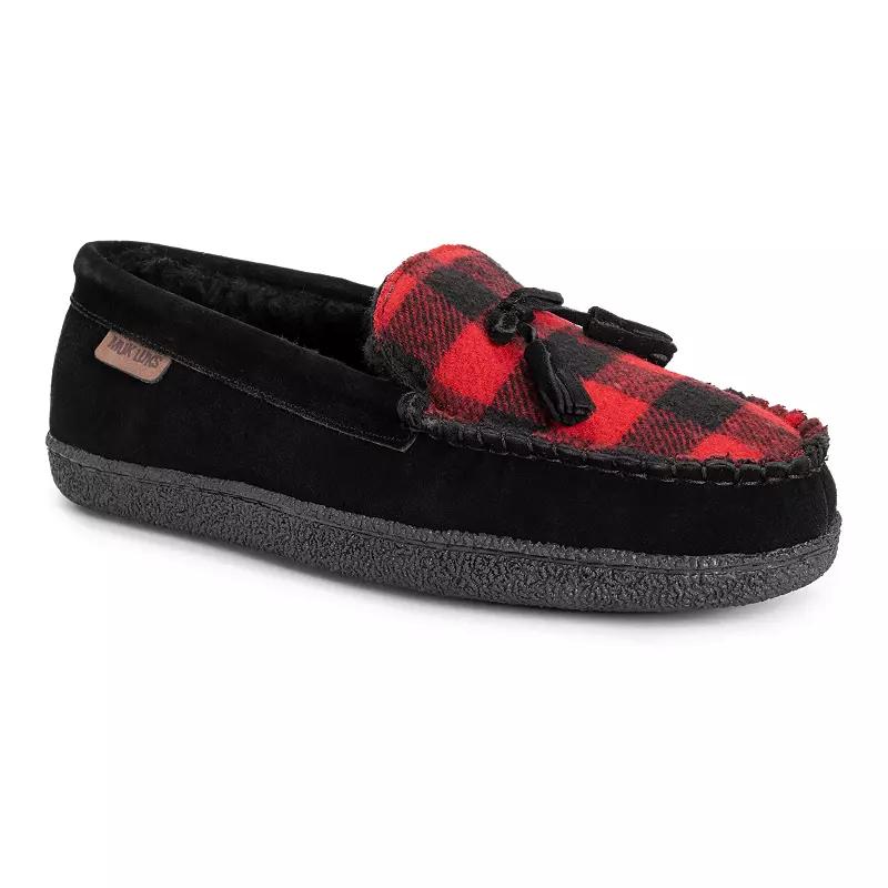 MUK LUKS Talan Men's Leather Moccasin Slippers,  Product Image